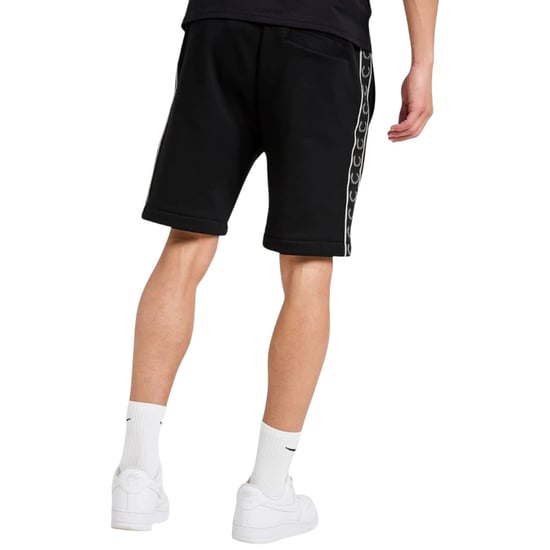 Fred Perry Men's Contrast Tape Ringer T-Shirt & Sweatshorts Tracksuit Set Black - Image 5