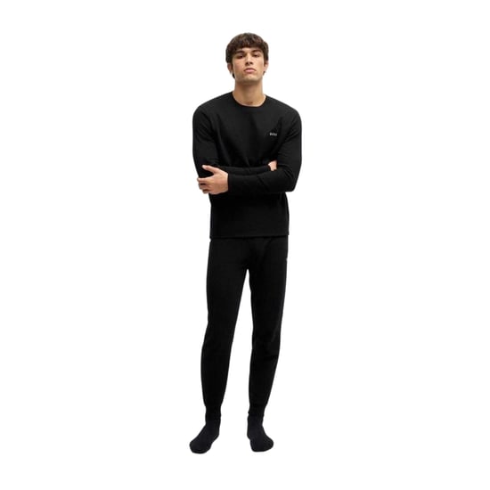 Boss Joggingbroek voor heren van wafelbreisel (Zwart) - Image 1