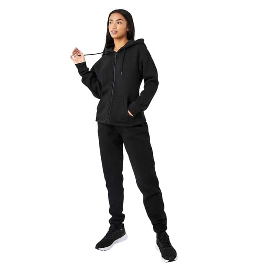 USA Pro Dames/Dames Katoenblend Verstelbare Taille Klassieke Joggers (Zwart) - Image 1