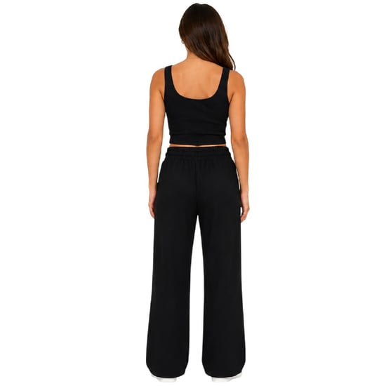 Lacoste Dames/dames Brede Beenbroek (Zwart) - Image 3