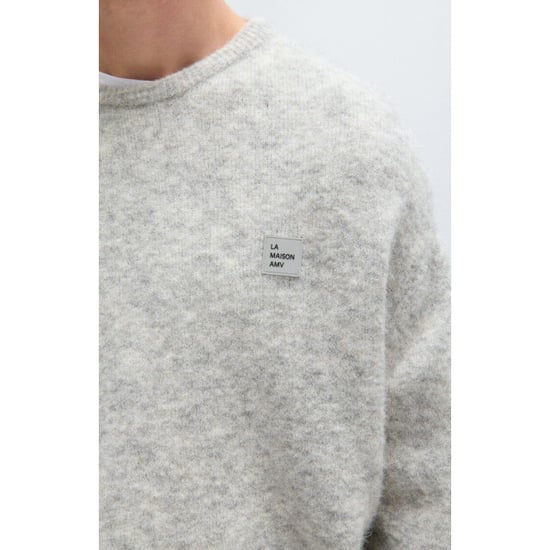 American Vintage Homme pull vitow mvito18a light grey - Image 6