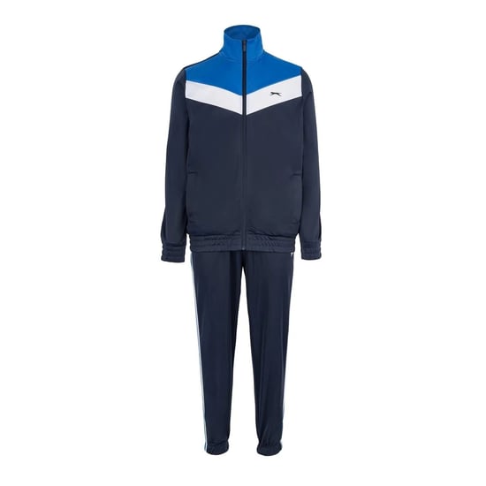 Slazenger Lätt träningsset för män med chevronmönster (Kunglig blå/vit) - Image 2