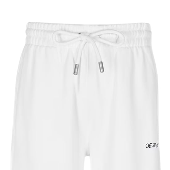 Off-White Mens Arrow Logo Straight Sweatpants (White/Black) - Image 3