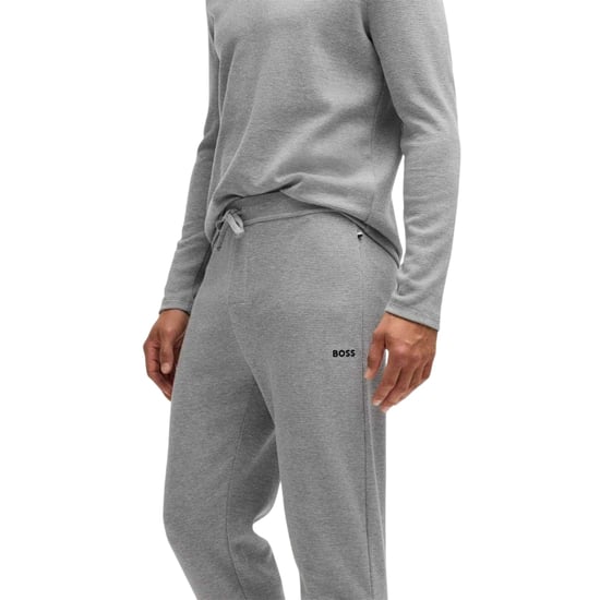 Boss Joggingbroek voor heren van wafelbreisel (Grijs) - Image 4