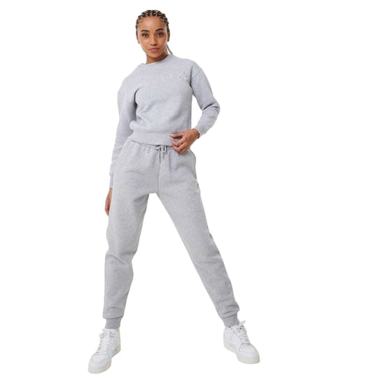 USA Pro Dames/Dames Katoenblend Verstelbare Taille Klassieke Joggers (Grijs Marl Marl) - Image 1