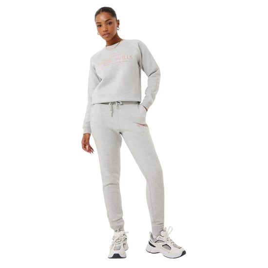 Jack Wills Womens/Ladies Hunston Polycotton Joggers (Grey Marl) - Image 1
