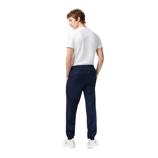 Lacoste Taffeta trainingsbroek met logo voor heren (Marine) - Image 3