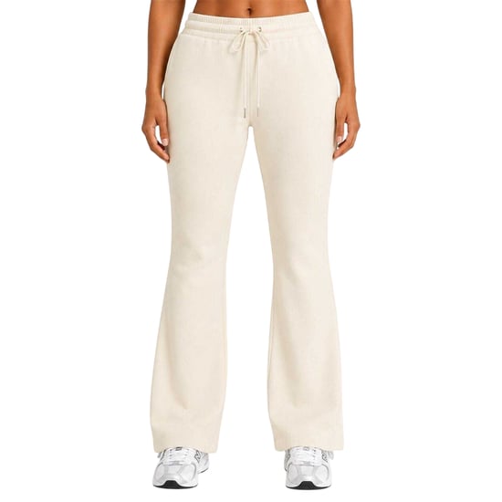I Saw It First Joggingbroek voor dames met uitlopende pijpen, open zoom en een ruime pasvorm (Crème) - Image 1