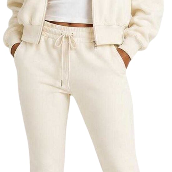 I Saw It First Joggingbroek voor dames met uitlopende pijpen, open zoom en een ruime pasvorm (Crème) - Image 3