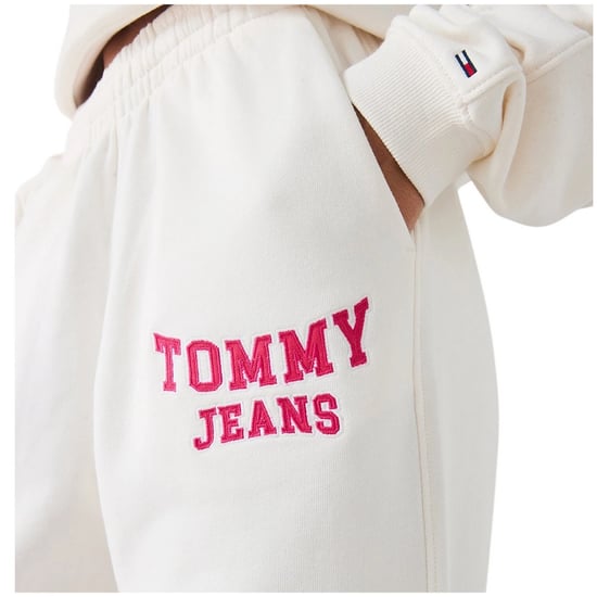 Tommy Jeans Joggingbyxor i standardmodell för damer/kvinnor i Varsity-stil (Vit) - Image 4