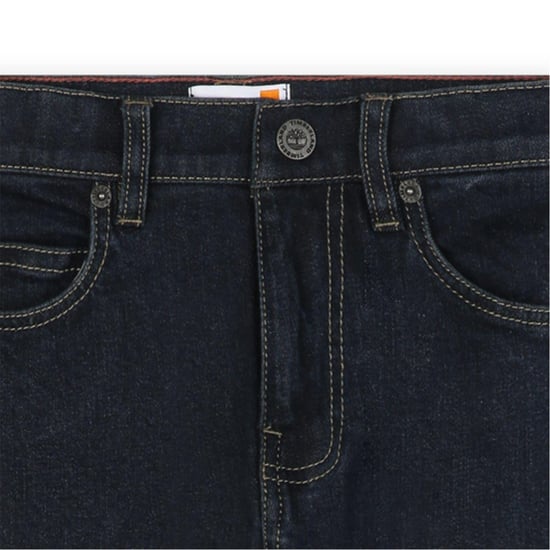 Timberland Boys Carpenter Relaxed Fit Cargo Jeans (Denim Blue) - Image 4