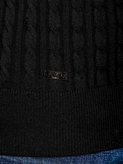 Enzo Milano | Mens Cable Knit Jumper - Image 4