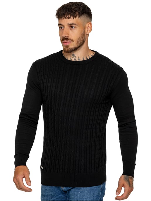 Enzo Milano | Mens Cable Knit Jumper - Image 5