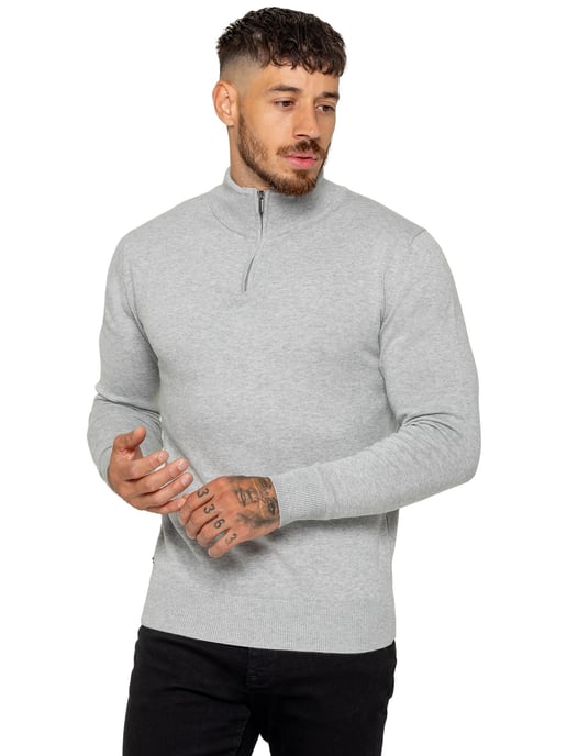 Enzo Milano | Mens Half Zip Knit Jumper - Image 1