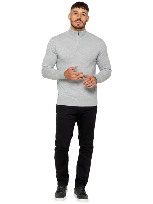 Enzo Milano | Mens Half Zip Knit Jumper - Image 2