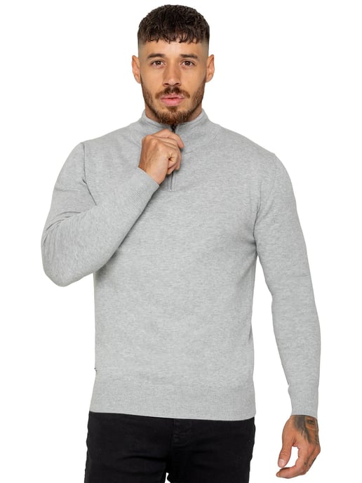 Enzo Milano | Mens Half Zip Knit Jumper - Image 3