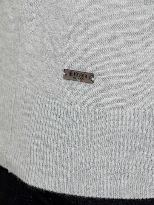 Enzo Milano | Mens Half Zip Knit Jumper - Image 4