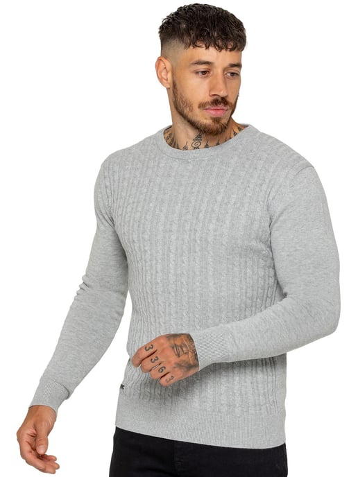 Enzo Milano | Mens Cable Knit Jumper - Image 3