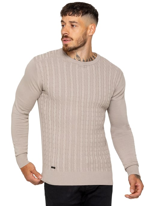 Enzo Milano | Mens Cable Knit Jumper - Image 3