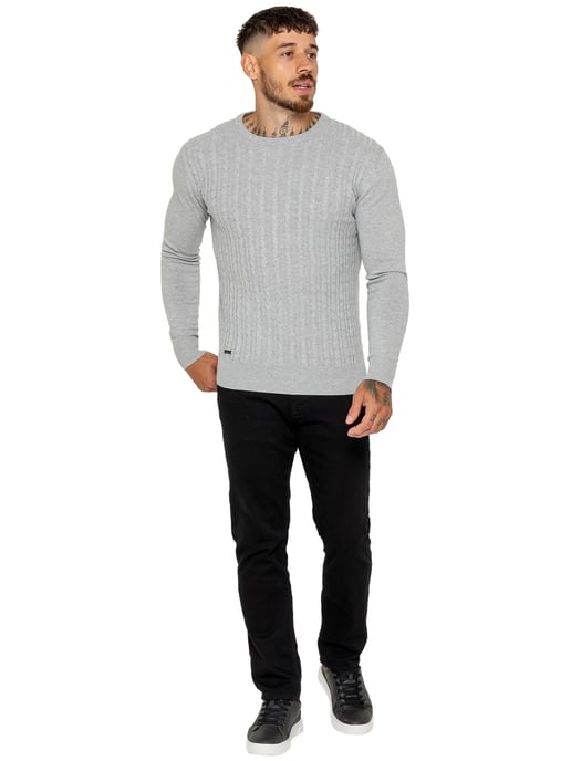 Enzo Milano | Mens Cable Knit Jumper - Image 4