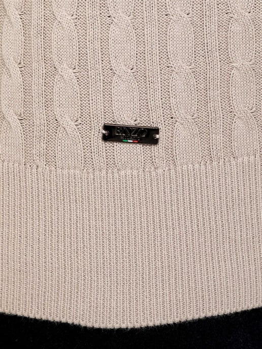 Enzo Milano | Mens Cable Knit Jumper - Image 5