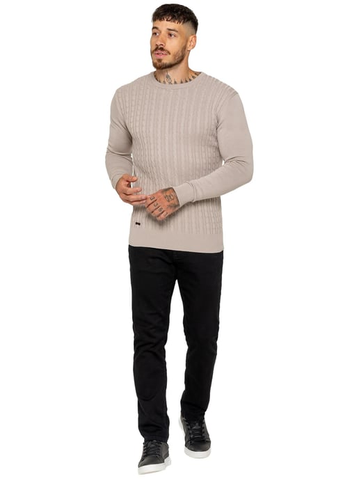 Enzo Milano | Mens Cable Knit Jumper - Image 6