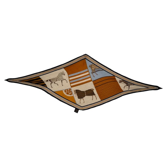 Hermès Horse-Print Scarf in Multicolor Cashmere - Image 1