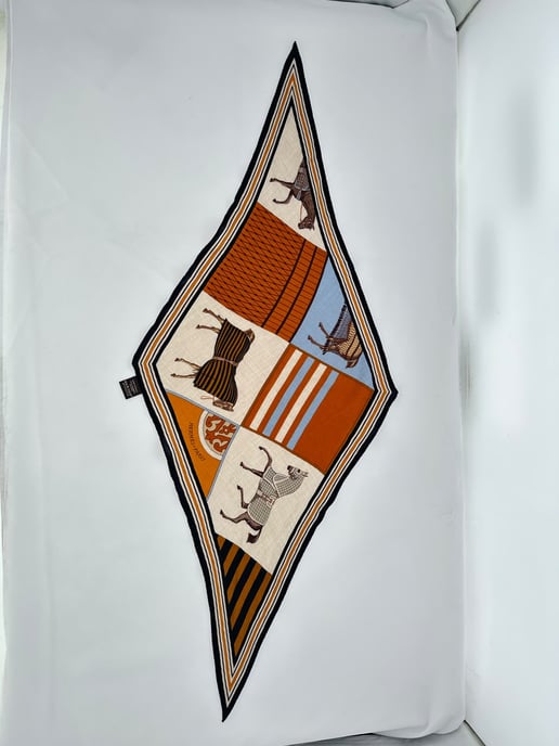 Hermès Horse-Print Scarf in Multicolor Cashmere - Image 5