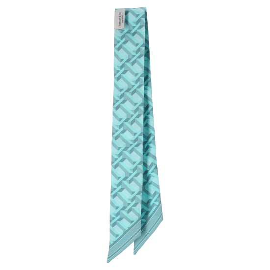 Tiffany & Co. Tiffany T Ribbon Scarf in Turquoise Silk - Image 2
