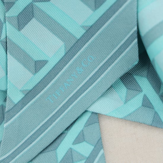 Tiffany & Co. Tiffany T Ribbon Scarf in Turquoise Silk - Image 5