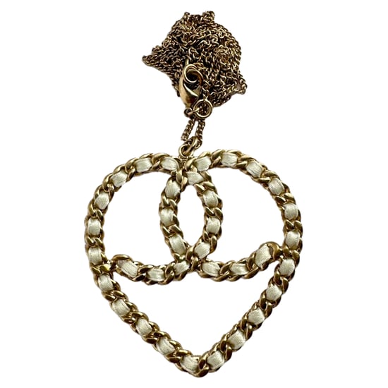Chanel Intertwined Heart Shaped Necklace in Gold Metal - Image 4