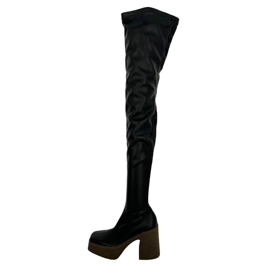 Stella McCartney Skyla bovenknie laarzen in zwart leer - Image 2