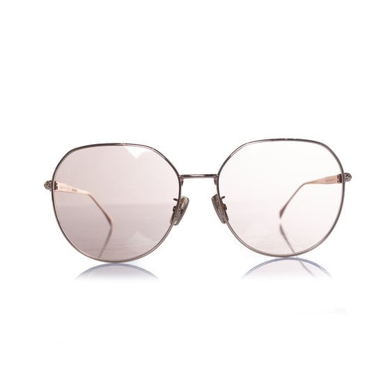 Fendi, FF oversized mirrored sunglasses in rose - Image 2