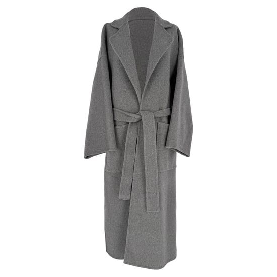 Loewe Oversized Belted Coat in Grey Wool - Image 1