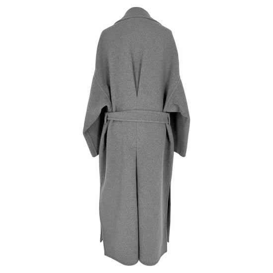 Loewe Oversized Belted Coat in Grey Wool - Image 3