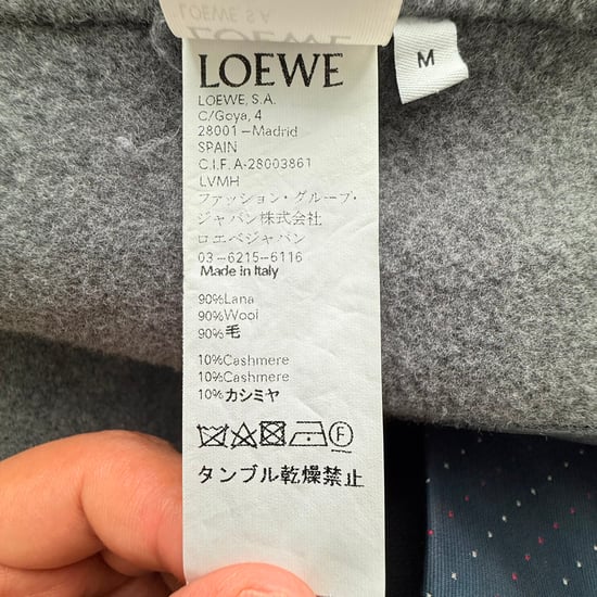 Loewe Oversized Belted Coat in Grey Wool - Image 5