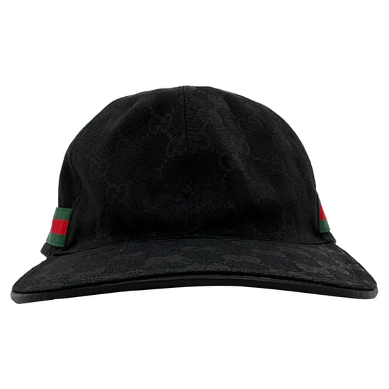 Gucci GG Monogram Web baseballpet in zwart canvas - Image 2