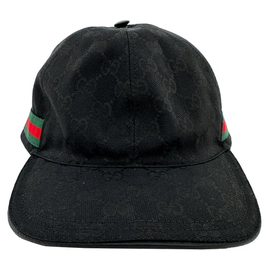 Gucci GG Monogram Web baseballpet in zwart canvas - Image 3