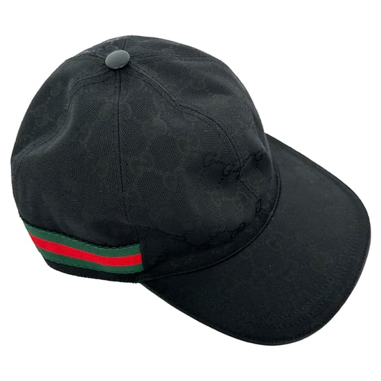 Gucci GG Monogram Web baseballpet in zwart canvas - Image 5