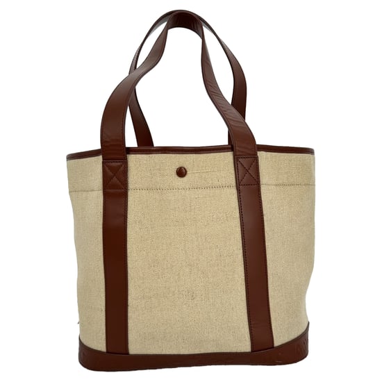 A.P.C. Hélène shoppingväska i beige jutecanvas - Image 1