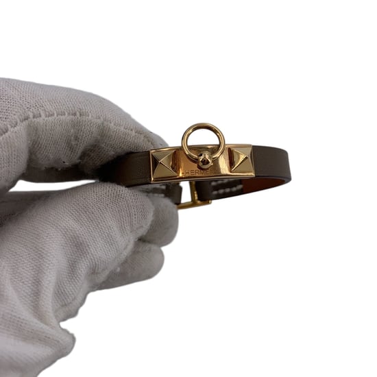 Hermes Leather Bracelet Rivale Mini - Image 2
