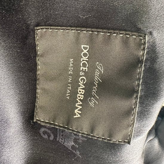 Dolce & Gabbana Single-Breasted Coat with Pockets in Navy Blue Wool - Image 6