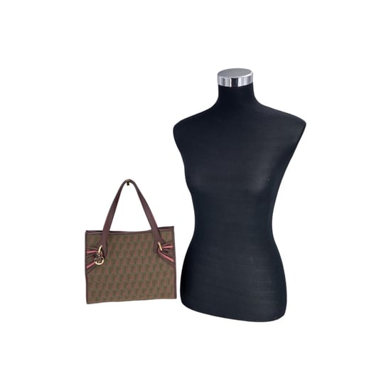 Fendi Cloth Handbag Zucchino Tote - Image 2