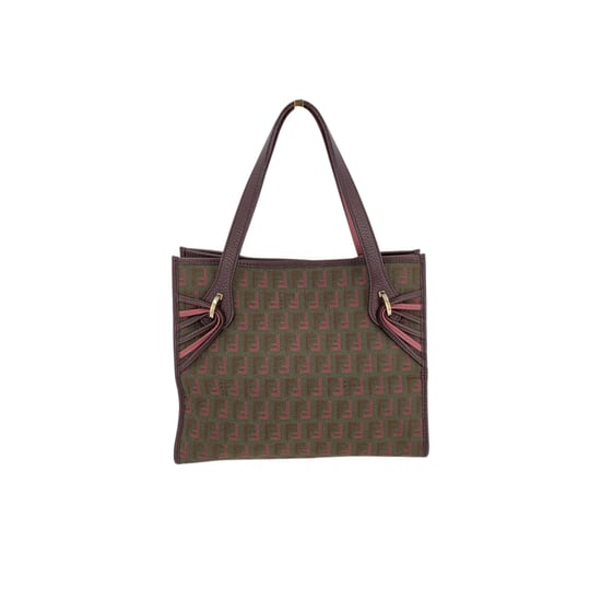 Fendi Cloth Handbag Zucchino Tote - Image 3