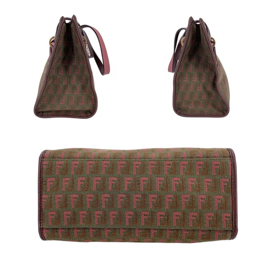 Fendi Cloth Handbag Zucchino Tote - Image 4