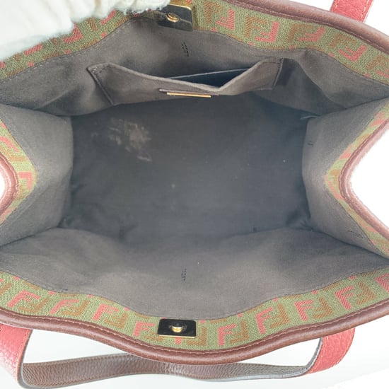 Fendi Cloth Handbag Zucchino Tote - Image 5