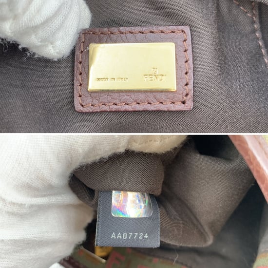 Fendi Cloth Handbag Zucchino Tote - Image 6