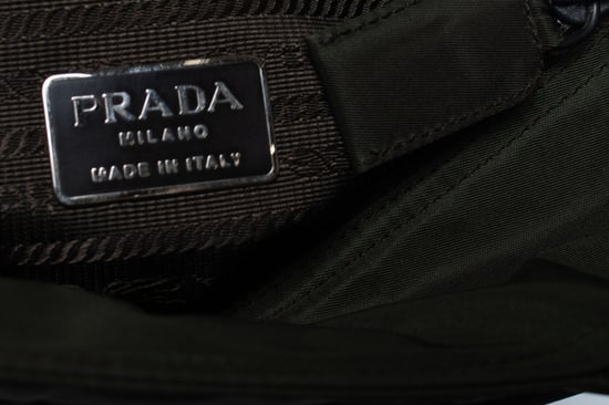 Prada, vintage nylon mörkgrön miniväska - Image 6
