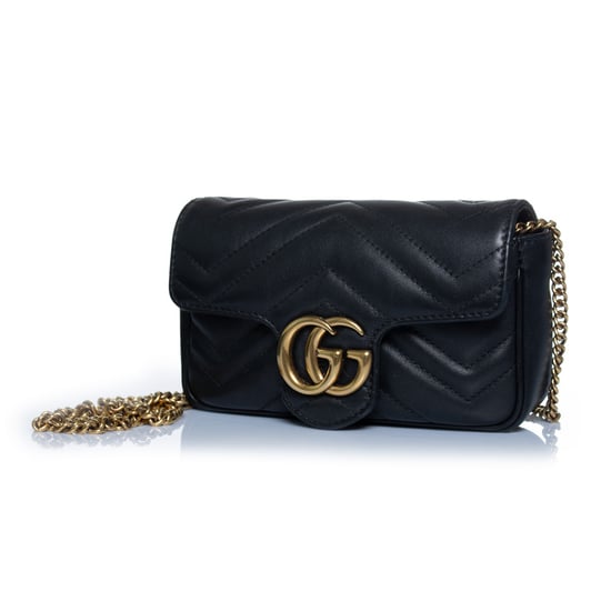 Gucci, Mini Marmont-väska i svart läder - Image 1