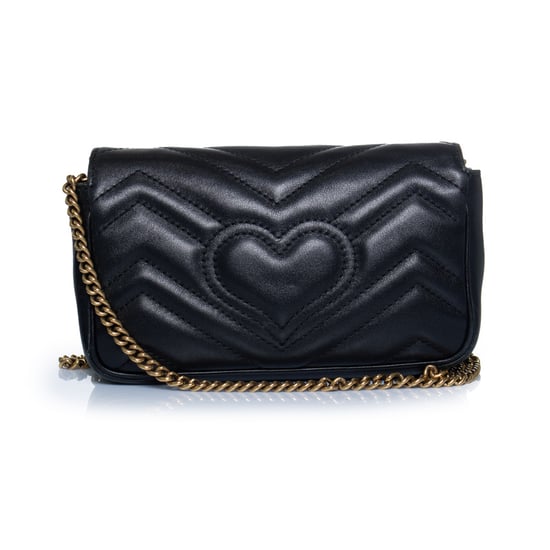 Gucci, Mini Marmont-väska i svart läder - Image 2